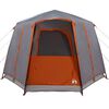 vidaXL Tenda Capanna con tetto Grigio e arancione 320 x 320 x 203 cm