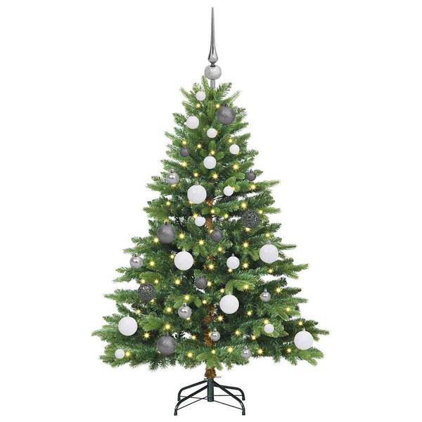 vidaXL Albero di Natale artificiale con 150 LED Verde 120 cm PE e PVC