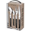 Lou Laguiole Set di Posate 24 pz Tradition Antracite