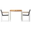 vidaXL Set da Pranzo per Giardino 3 pcs Marrone Legno di teak solido