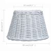 vidaXL Paralume in Vimini 30x20 cm Bianco