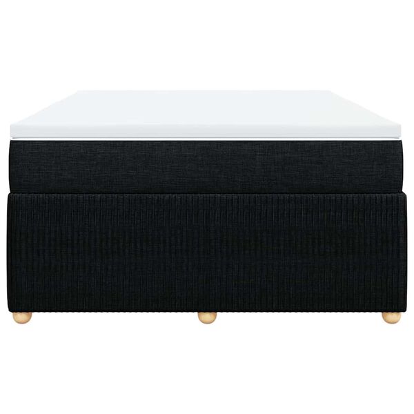 vidaXL Giroletto a Molle con Materasso Nero 160x200 cm in Tessuto