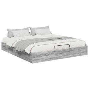 vidaXL Letto ottomano Sonoma grigia 203 x 180 x 25 cm