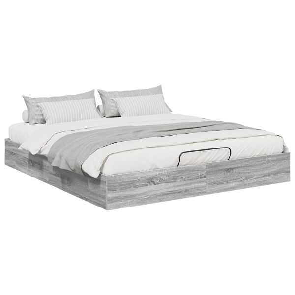 vidaXL Letto ottomano Sonoma grigia 203 x 180 x 25 cm