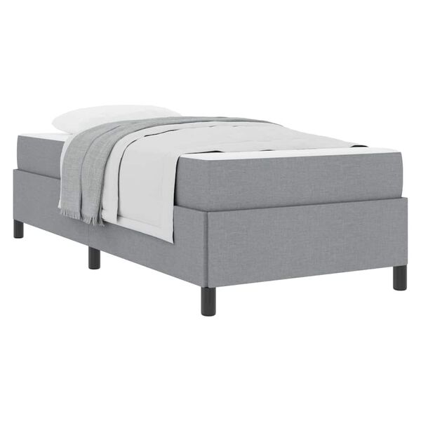vidaXL Letto a molle Grigio chiaro 80 x 200 cm Tessuto