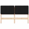 vidaXL Testiera imbottita Marrone e Nero 135 cm Pino massello