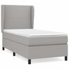 vidaXL Giroletto a Molle con Materasso Grigio Chiaro100x200 cm Tessuto