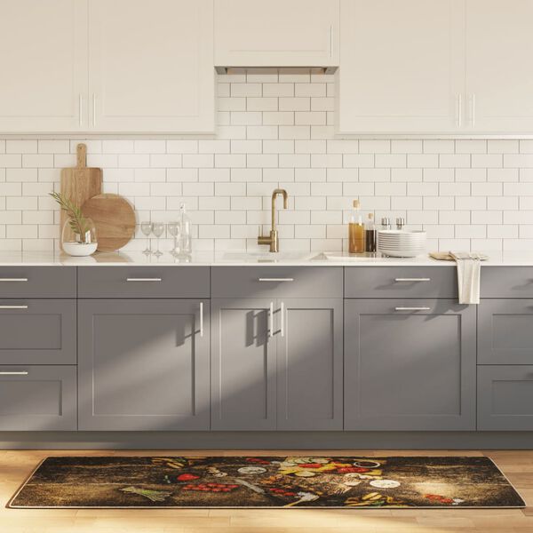 vidaXL Tappeto da Cucina Multicolore 60x180 cm Lavabile