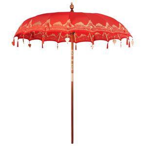 vidaXL Parasol Balinese Rosso 215 x 215 x 260 cm