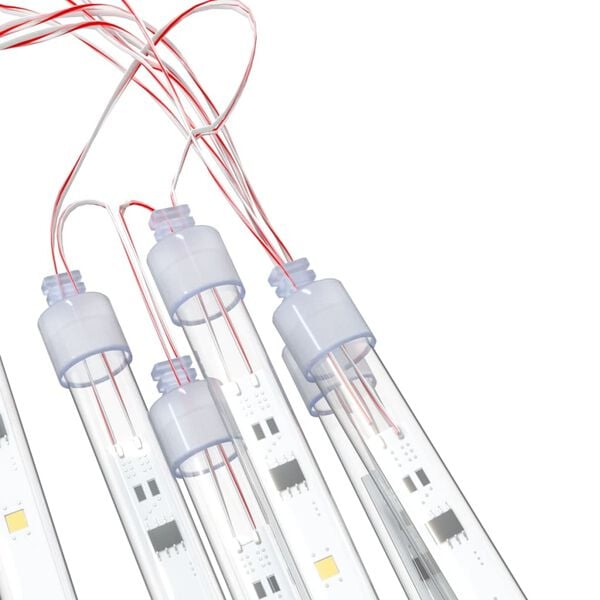 vidaXL Luci Meteoriche 8 pz 50cm Bianco Caldo 288 LED Interni Esterni