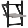 vidaXL Mensole a Parete con Aste 2pz Grigio Sonoma 20x25x30 cm