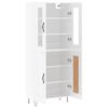 vidaXL Credenza Bianco Lucido 69,5x34x180 cm in Legno Multistrato