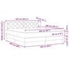 vidaXL Letto a molle con materasso Crema 160 x 200 cm Tessuto