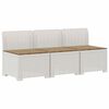 vidaXL Divano da giardino 3 posti con cuscini in look rattan PP Bianco