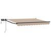 vidaXL Tenda retrattile manuale con LED Beige e Antracite 3,5 x 2 m