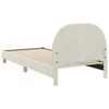 vidaXL Struttura letto bambini con testata Crema 90 x 200 cm Velluto