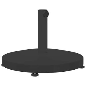 vidaXL Base per ombrellone 24.6 kg Nero Rotondo