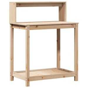 vidaXL Tavolo Invaso con Ripiani 82,5x50x109,5 cm Legno Massello Pino