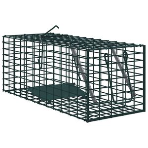 vidaXL Trappola per animali Verde 31 x 13 x 12cm Acciaio