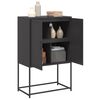 vidaXL Credenza Nera 68,5x38,5x107 cm in Acciaio