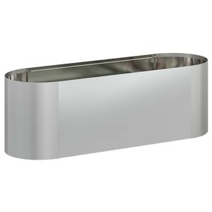 vidaXL Letto rialzato da giardino Acciaio zincato 120 x 40 x 40 cm