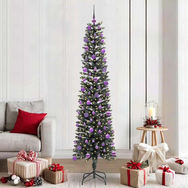 vidaXL Albero di Natale artificiale con 300 LED Verde 210 cm