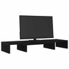 vidaXL Supporto per Monitor Regolabile Rovere Nero 80x24x10,5 cm