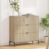 vidaXL Credenza rovere sonoma 79.5 x 33 x 82 cm Legno multistrato