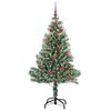 vidaXL Albero di Natale Artificiale Imbiancato con Luci LED 150 cm