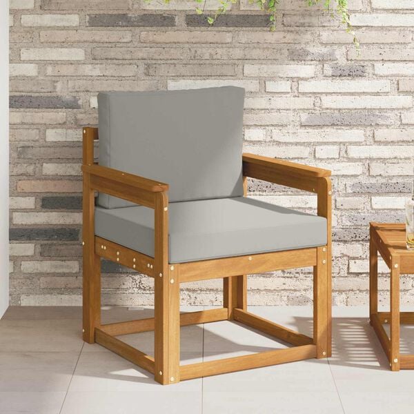 vidaXL Divano da esterno Legno di Acacia Massello e Poliestere