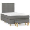 vidaXL Giroletto a Molle con Materasso Grigio Scuro 120x200 cm Tessuto