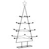 vidaXL Albero di Natale Decorativo in Metallo Nero 140 cm