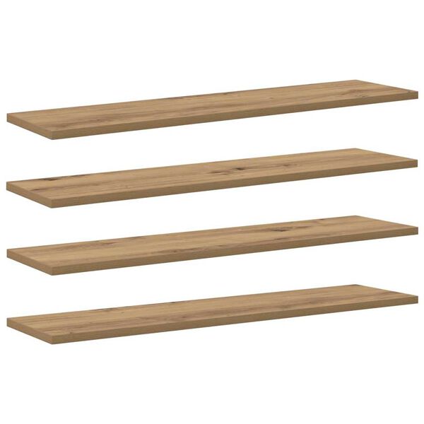 vidaXL Scaffale 4 pcs Marrone 80 x 20 x 1,5 cm Legno multistrato