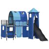 vidaXL Struttura del letto loft per bambini Nero e Blu 99,5 x 190 cm