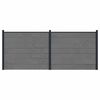 vidaXL Pannello di Recinzione 2 pz 348 x 146 cm WPC e Alluminio Grigio