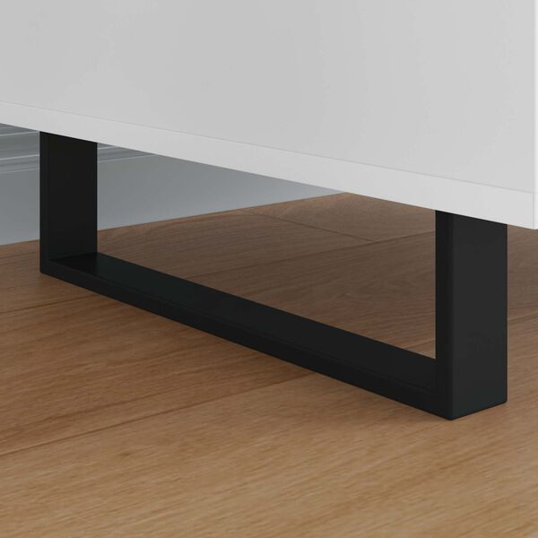 vidaXL Piedini per mobili 12 pcs Nero 37,6 x 4 x 10 mm Ferro