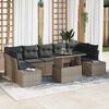 vidaXL Set di divani con cuscino 8 pcs Grigio polyrattan