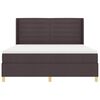 vidaXL Letto a molle con materasso Marrone Scuro 180 x 200 cm Tessuto