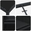 vidaXL Set da Pranzo per Giardino con cuscino 9 pcs Nero polyrattan