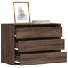 vidaXL Cassettiera Angolo Rovere Marrone 80x41x58cm Legno Multistrato