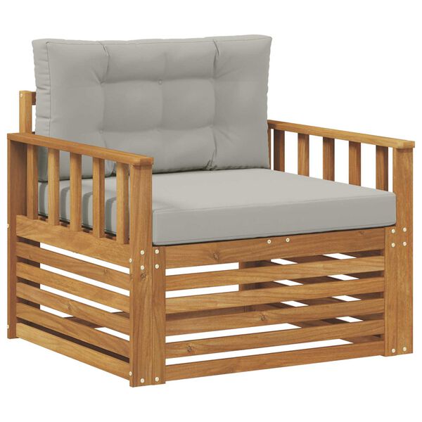 vidaXL Set di divani da esterno Legno di Acacia Massello e Poliestere