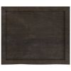 vidaXL Piano Bagno Marrone Scuro 60x50x(2-6)cm Legno Massello Trattato
