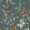 DUTCH WALLCOVERINGS Carta da Parati Tropical Blu-Verde