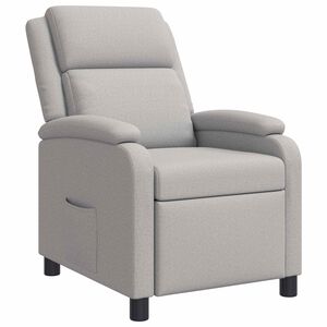 vidaXL Poltrona reclinabile Grigio Nuvola Tessuto