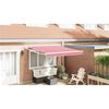 vidaXL Tenda Retrattile Rosso e Bianco 350 x 250 cm