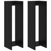 vidaXL Supporto per piante 2 pz Rovere Nero 30 x 30 x 100 cm