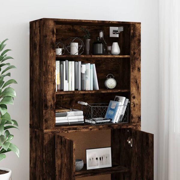 vidaXL Credenza Rovere Fumo in Legno Multistrato