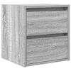 vidaXL Comodini a Muro 2 pz Grigio Sonoma 38x34x40 cm