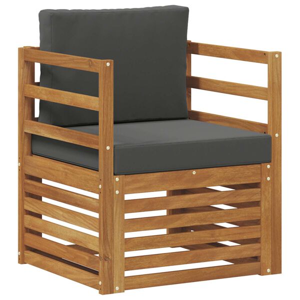 vidaXL Set di divani da esterno Legno di Acacia Massello e Poliestere