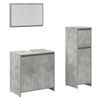 vidaXL Set Mobili da Bagno 3 pz Grigio Cemento in Legno Multistrato